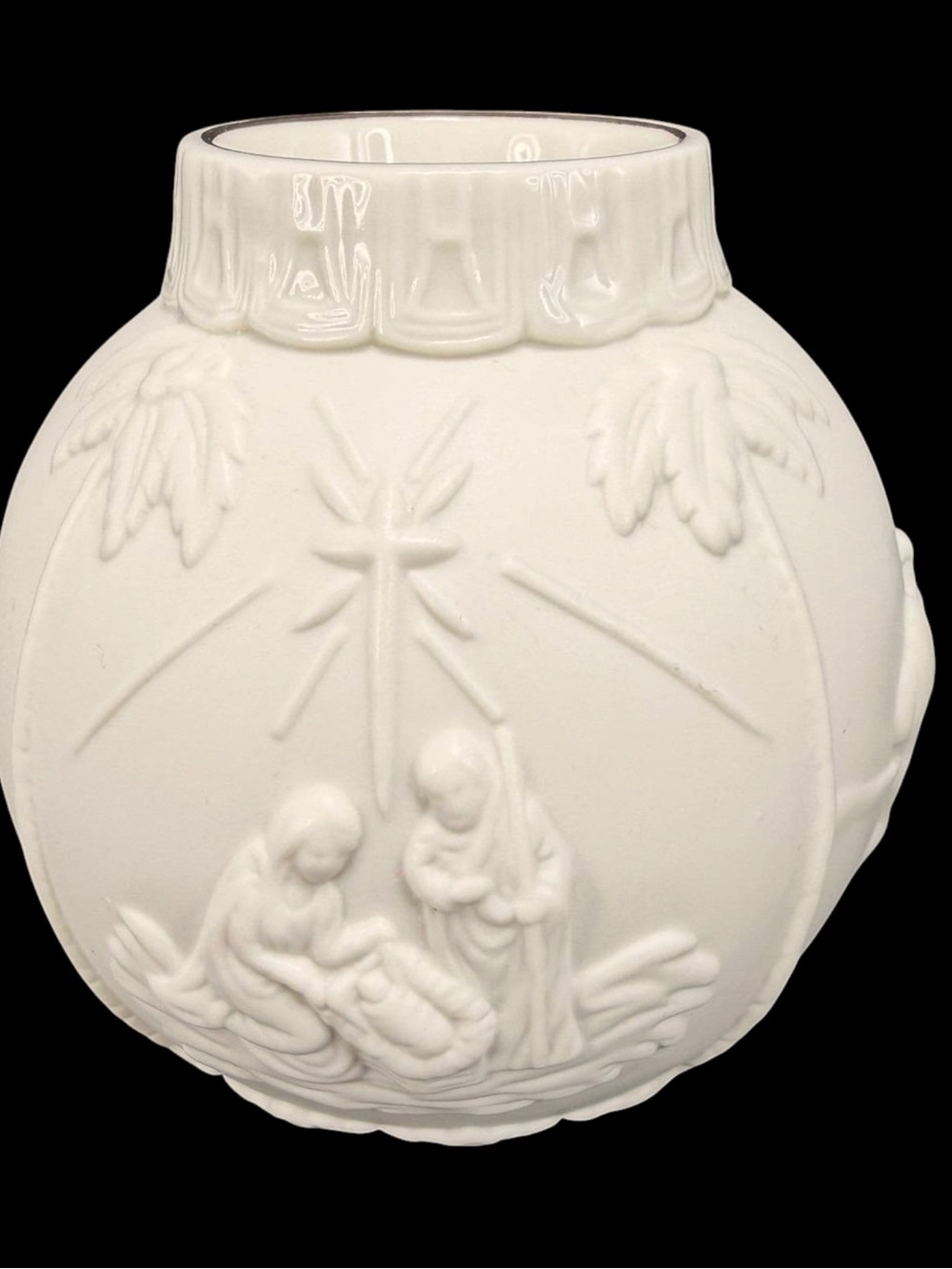 Lenox Nativity Votive‎ Candle Holder White Porcelain Christmas Decor